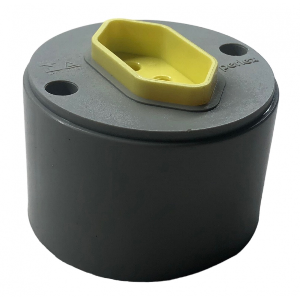 TOMADA SOBREPOR 2P+T 10AMP REDONDA 250V CINZA PERLEX