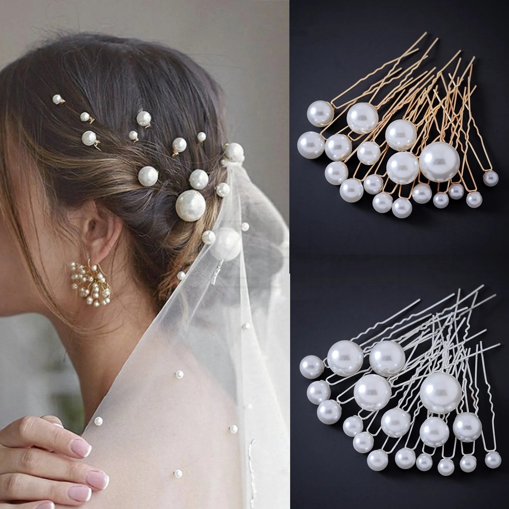 20Pcs/Set Flor De Noiva Alfinetes Para Casamento/Coroa Floral Cristal Pérola Jóias De Cabeleireiro/Nupcial Ferramentas Desenho De Penteado