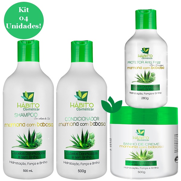 Kit Mamona com Babosa 4 Produtos