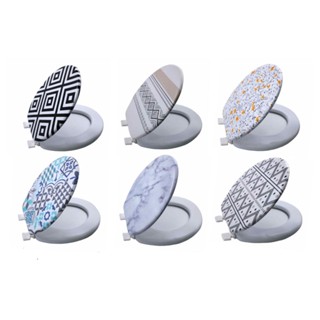 Assento Sanitário Almofadado Estampado Oval/Universal TOP