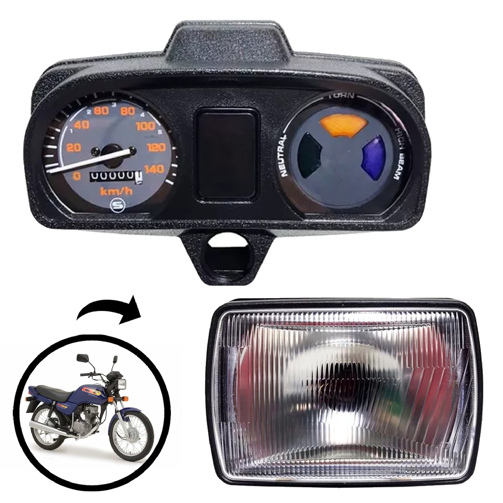Farol Completo + Painel Cg Titan 125 1983 Até 1999 em Oferta na Shopee
