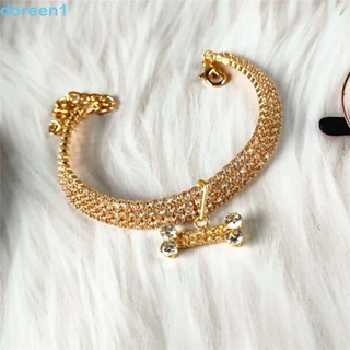 DOREEN Coleira Para Animais De Estimação De Alta Qualidade Com Osso De Zircônia Ajustável , Acessórios Cachorros , Corre em Oferta na Shopee