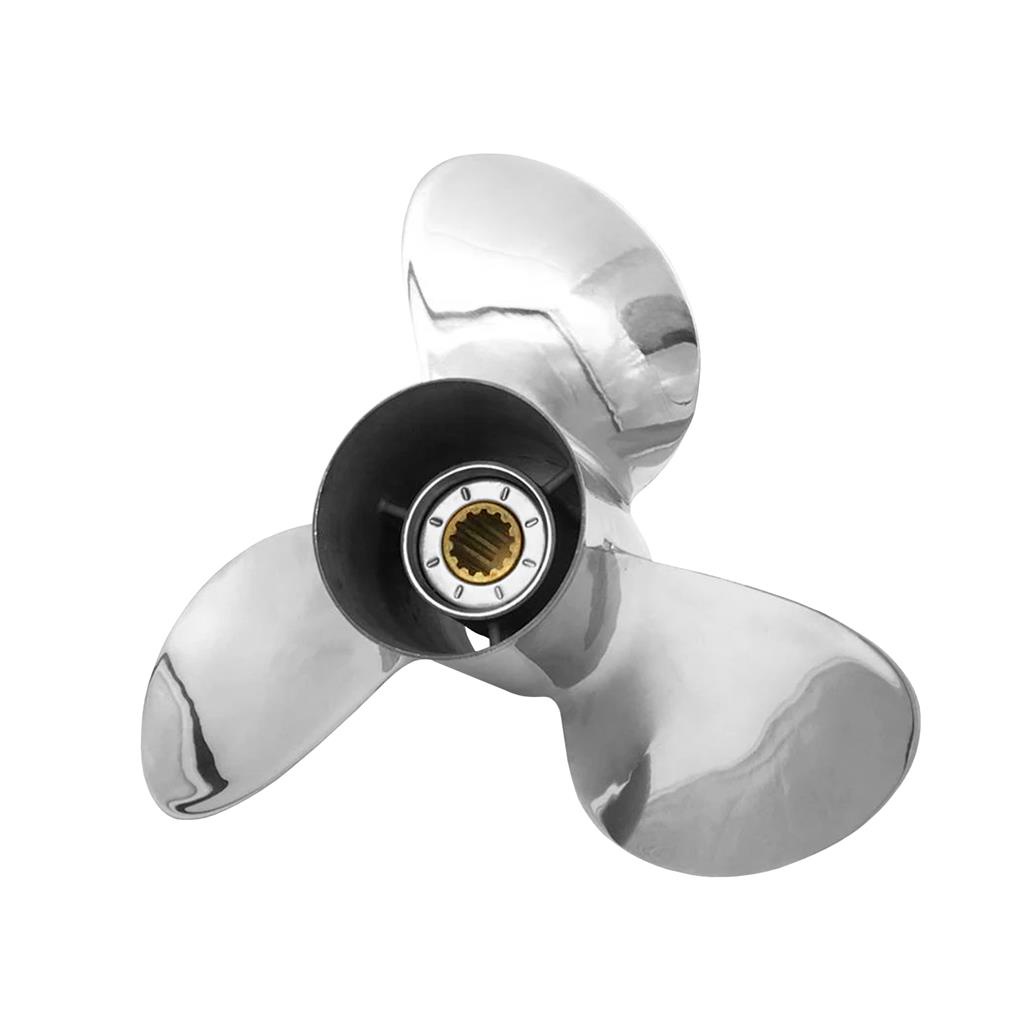 Hélice Aço Inox Para Motor Popa Mercury Japonês 40-50-60 HP 11 Passo 15