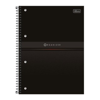 Caderno executivo capa dura universitário 80 folhas Organizer Tilibra