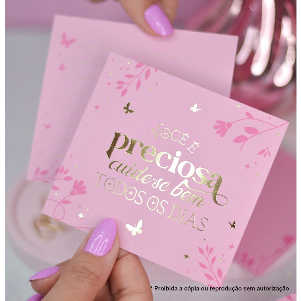 25 uni Postal Outubro Rosa para presentes ou encomendas Hotstamping | Cartão de Agradecimento em Oferta na Shopee