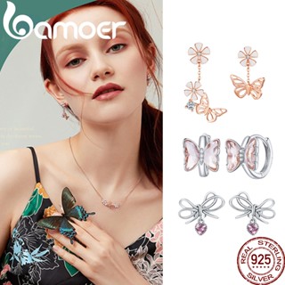 Bamoer (1 Par) 925 Brincos De Borboleta De Prata Esterlina Vários Estilos Presentes De Moda Para Mulheres