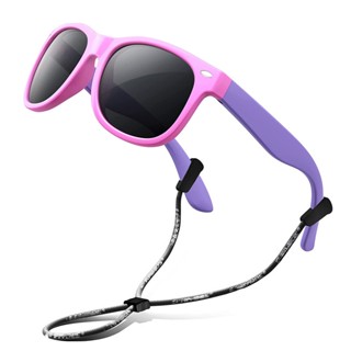 Óculos De Sol Flexíveis De Silicone Para Crianças Com Corda Meninas Retro O Exterior Lente AC Esportivos