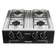 Fogão a Gás Braslar Asiático 4 Bocas Preto sem Forno