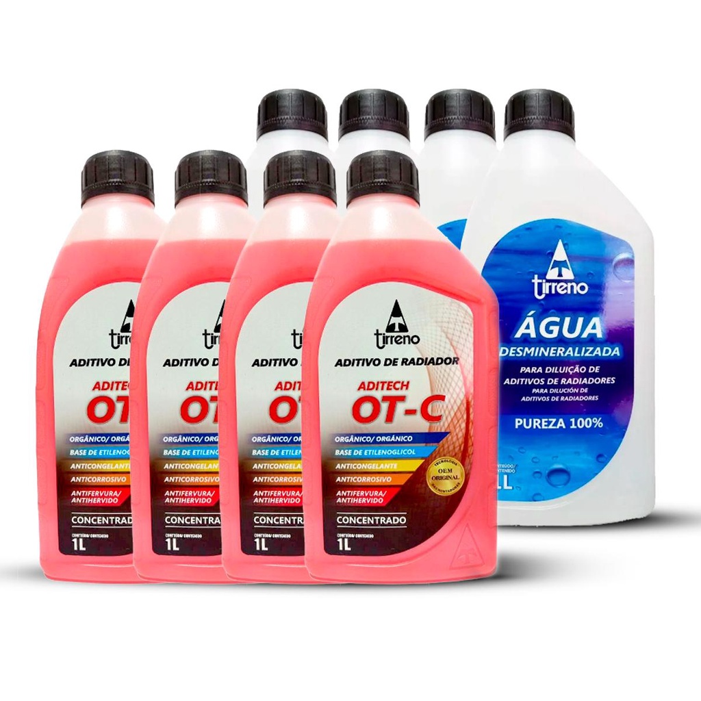 Kit Aditivo Radiador Concentrado Homologado OT-C Laranja