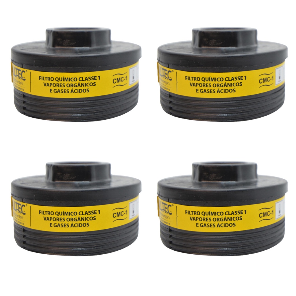 Kit C/ 4 Filtros Alltec Máscara Pintura Proteção Respiratória Epi em Oferta na Shopee