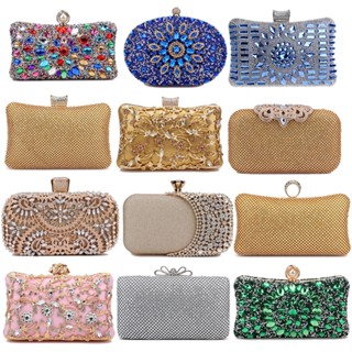 Sacos Femininos Rhinestones Estilo Oco De Moda Noturno Corrente Bolsas De Ombro Festa Dia De Casamento Bolsa De Embreagem