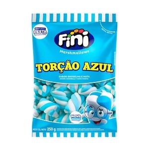 Marshmallow torção azul pacote com 250g - Fini