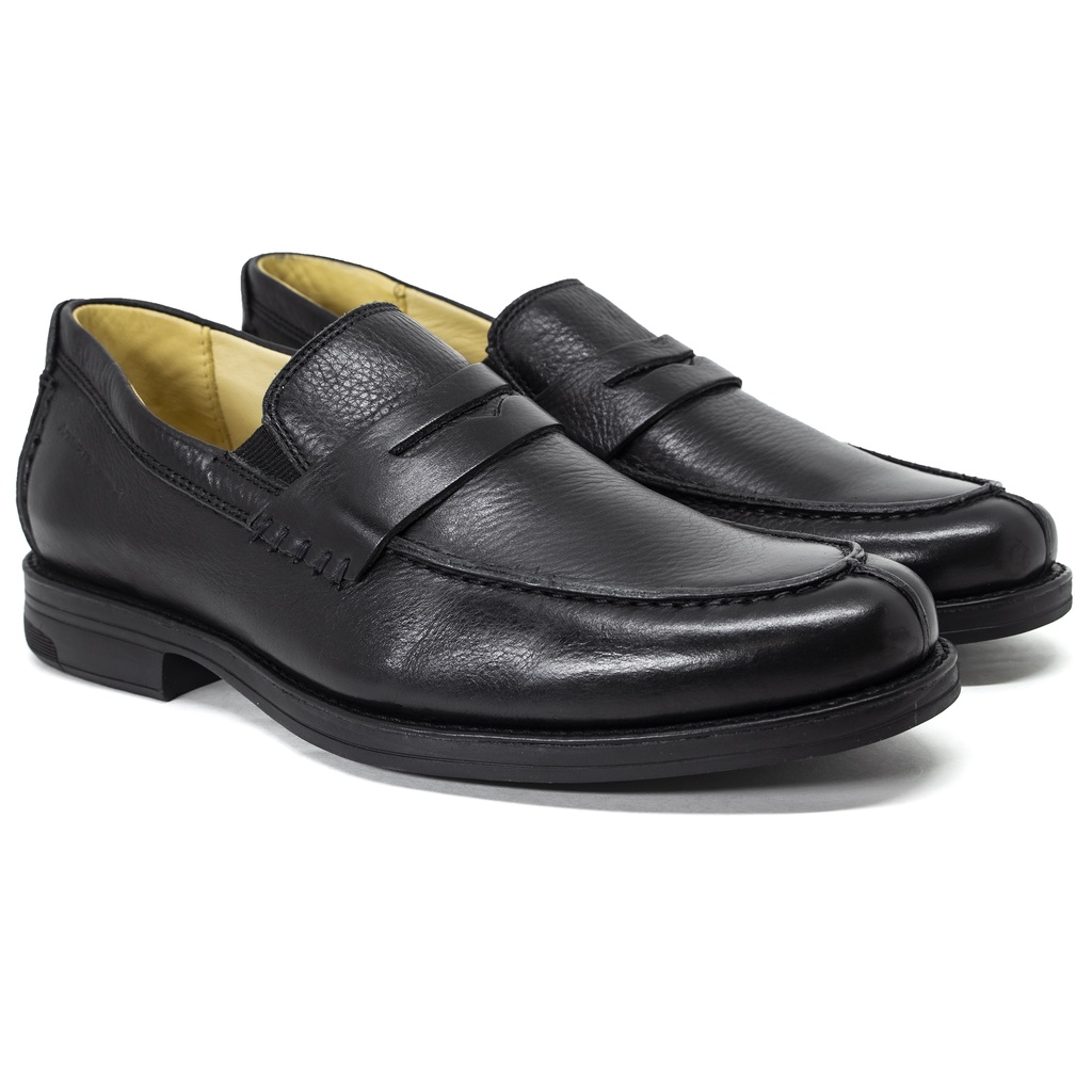 Sapato Masculino Loafer Anatomic Gel Couro Floater Legítimo Palmilha Macia Confortável Máscara