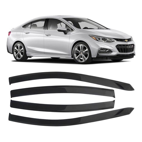 Defletor Calha de Chuva Cruze Hatch 2017 a 2019 4 Portas Ecoflex