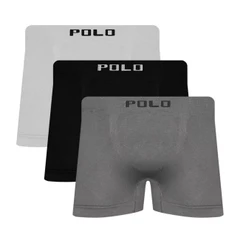Kit 3 Cueca Boxer Microfibra Poliamida Sem Costura Seamless Polo Star Confortável Alta Elasticidade