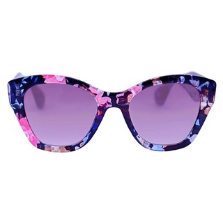 Oculos de Sol Feminino Quadrado Gateado Oversized Acetato Mackage - Flowers - Multicolorido
