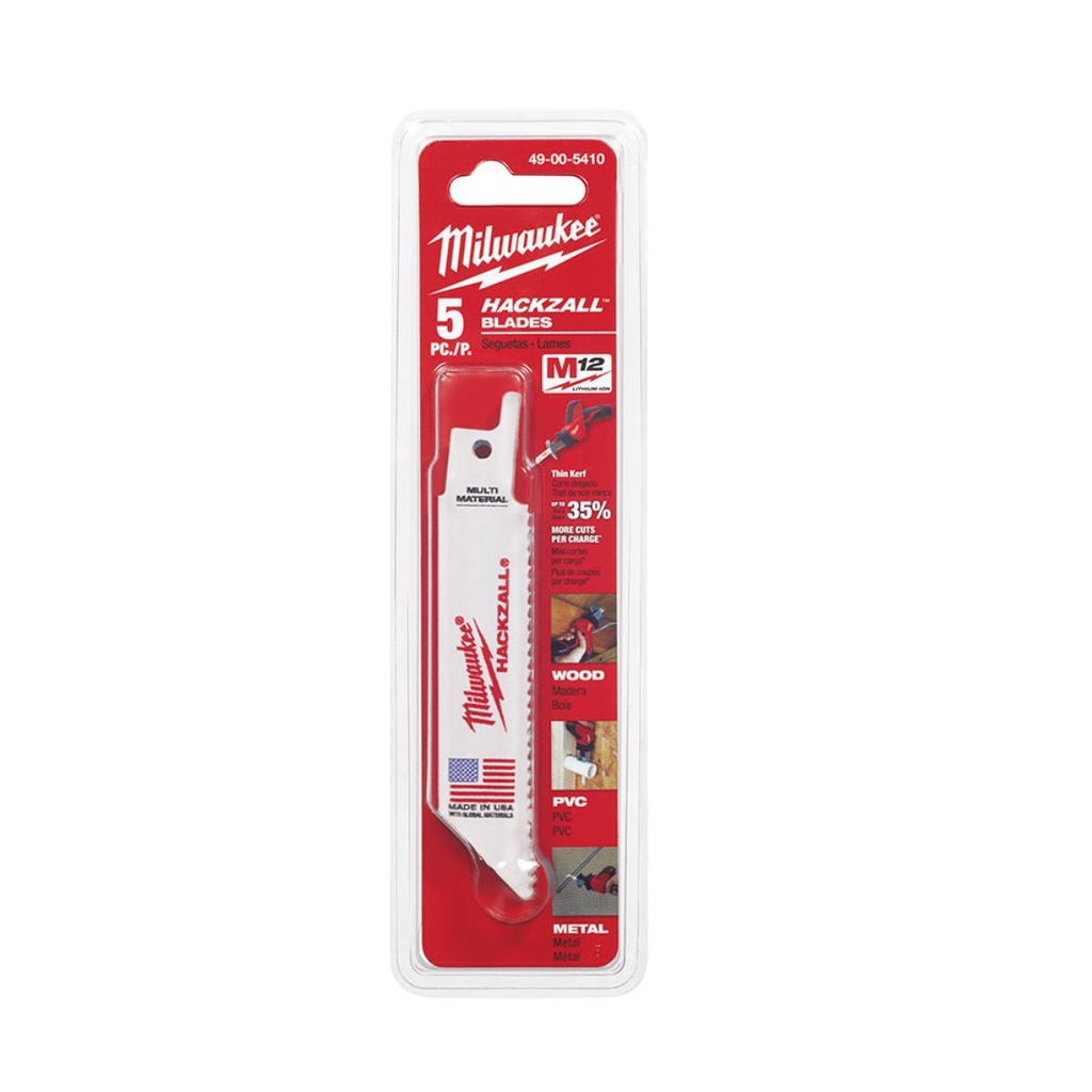 Lâmina Mini Serra Sabre 4" Uso Geral 5pçs - 49-00-5410 Milwaukee