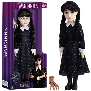 Boneca Wandinha Addams Original Articulada Boneco Vandinha Com Figura Mãozinha Wednesday Netflix 42Cm em Oferta na Shopee