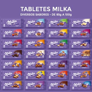 Tablete de Chocolate Milka 80g a 100g Diversos Sabores Importado