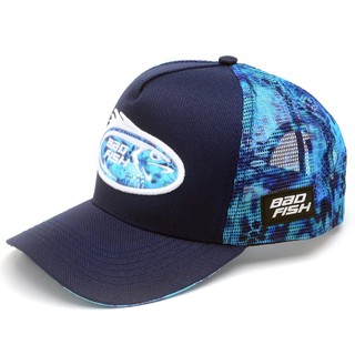 Boné Masculino Esporte Pesca Aba Curva Bad Fish Blue