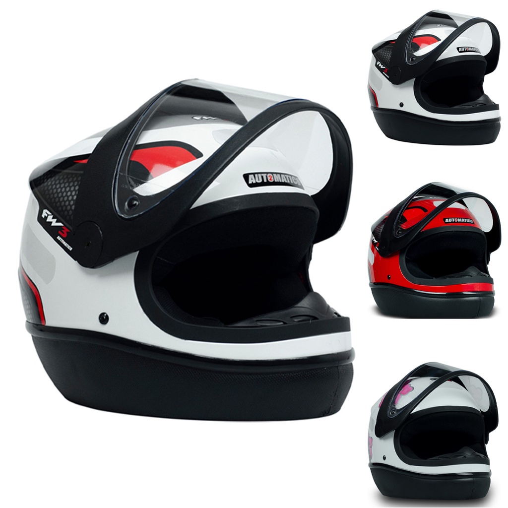 Capacete Fechado Narigueira Moto Viseira Transparente Automatic Casco ABS Resistente Forro Removível