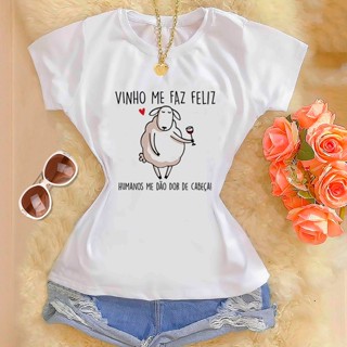 Blusa Feminina Premium T-Shirt - Estampas engraçadas