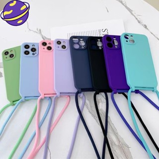 Capa Protetora De Silicone Líquido Para Telefone IPhone 15 14 13 12 Pro Max 11 Cordão De Segurança