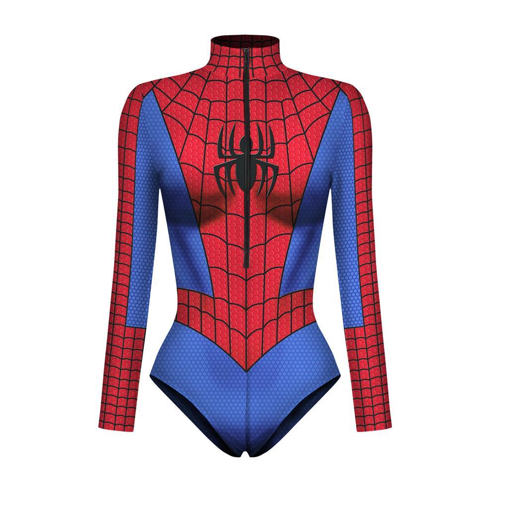 Novo Macacão Super Spider Fato De Aranha Feminino em Oferta na Shopee