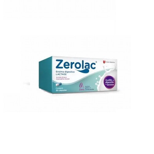 Zerolac Enzima Digestiva Lactase 30 Cápsulas - União Química