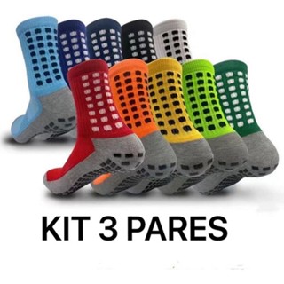 KIT 3 Meia Esportiva De Silicone Unissex Para futebol