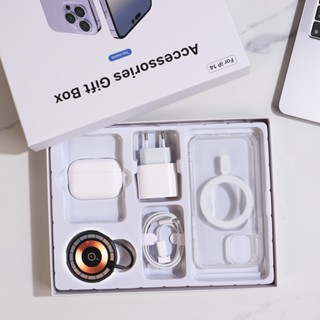 kit Para iPhone , Adaptador De Carga Rápida , Carregador Magnético Sem Fio , Conjunto De Cinco Peças , AirPods Pro , Caixa De Telefone , Plugue .