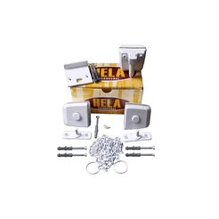 Fechadura Porta De Vidro Correr Kit 06 Hela Branco