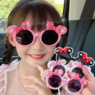 Óculos De Sol Para Crianças Da Moda Coreana Baby Kids Proteção Solar Cartoon Bonito Mickey Meninas Meninos O Exterior