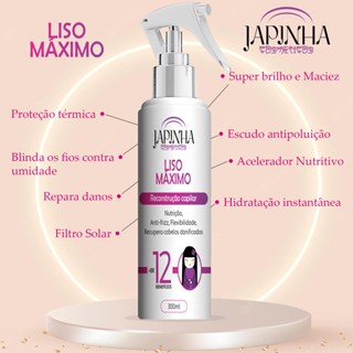 Protetor Térmico 300ml Japinha Liso Máximo, Reconstrutor