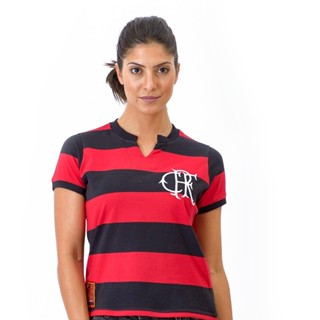 Camisa Flamengo Feminina Retrô Baby Look Tri-Carioca 1979
