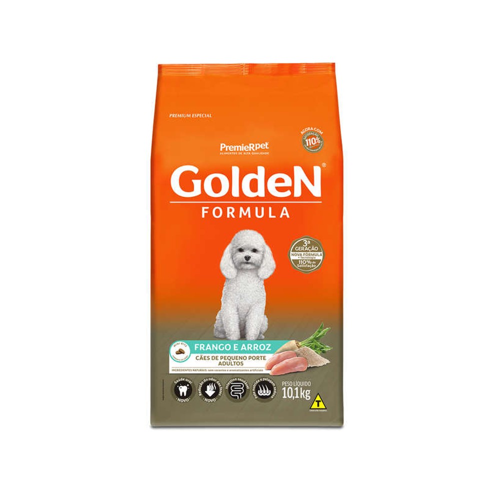 Alimento Golden Premium Especial Formula Para Cachorro Adulto De Raça Pequena Sabor Frango E Arroz Em Sacola De 10.1kg