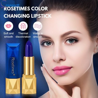 Rosetimes Cor-em mudança Batom Rosa Azul Preto Rosa Batom Matte Batom Hidrata Por UM Longo Período de Tempo connectt
