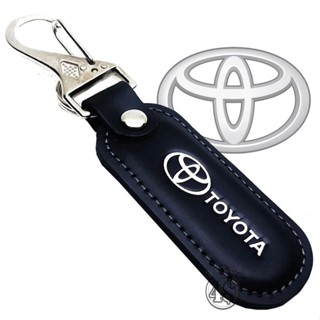 Chaveiro Toyota Carro Mosquetão Couro Preto Etios Hilux Automotivo Universal