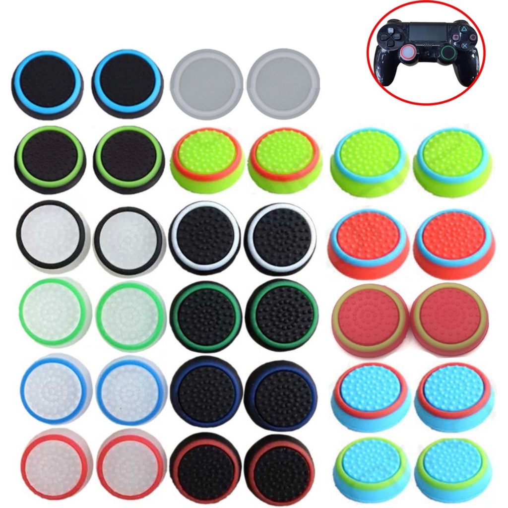 01 Par Grip Protetor Silicone Com Borda Circular P/ Controle em Oferta na Shopee