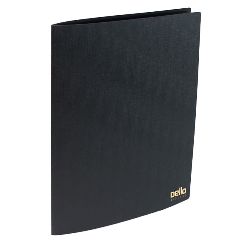 Pasta plástica com grampo ofício Executive preta 0294.P Dello - Stationery
