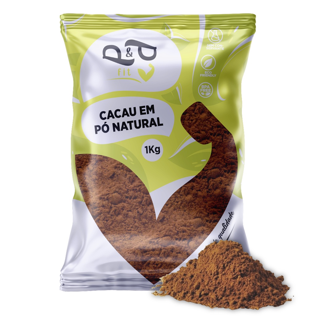 Cacau em Pó Natural 1Kg - P&P em Oferta na Shopee