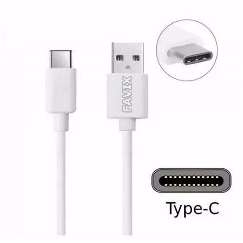 Cabo Usb Tipo C Type C Turbo Original Favix 3.1 Samsung Moto 2a Top Branco