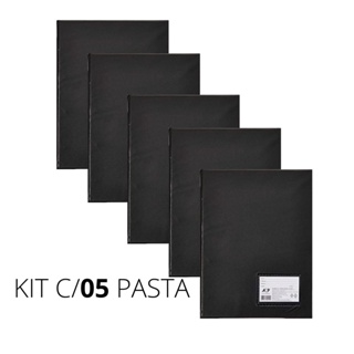 KIT 5 PASTA CATÁLOGO 50 ENVELOPES PRETA em Oferta na Shopee