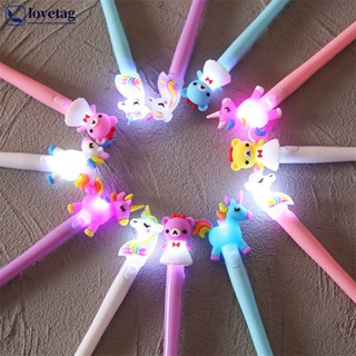 LT Unicórnio LED Urso Gel Caneta Com Criativo Para Estudantes de Luz CWR7