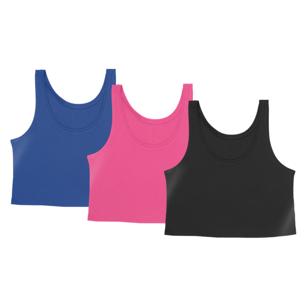 Kit 3 Cropped Regata Cavado Good Look Dry Fit Proteção Solar UV Feminino Fitness Academia Treino Blusinha Confortável
