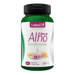 Óleo De Alho Puro Desodorizado 250mg 60 Cáps - Linho Lev