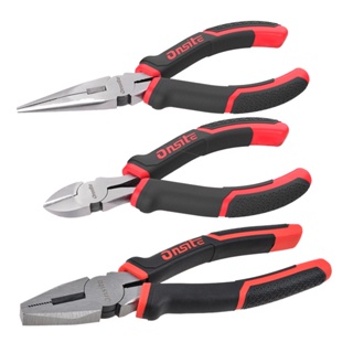 Jogo de Alicates 03 Peças (Meia Cana/Corte/Universal) Onsite em Oferta na Shopee