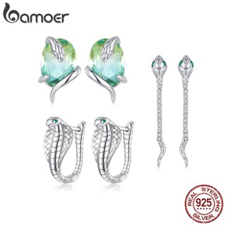 Brinco De Prata Bamoer 925 Sterling Snake Earring Joalheria Simples Para Estudantes E Mulheres BSE731