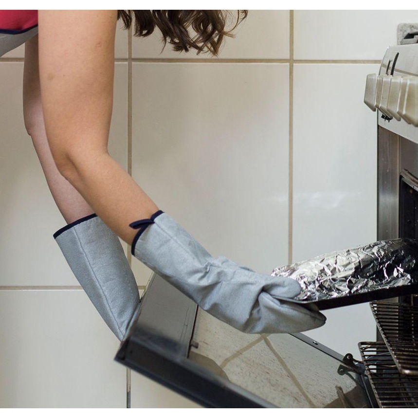 kit  Luva térmica Cozinha Forno  Cano Longo quente frio