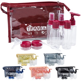 Kit 10 Frascos para Viagem Pratico Organização da bolsa mala Segurança facilidade na viagem Frascos Potes Utensilhos